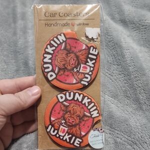 Dunkin' Junkie Car Coasters